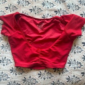 Frankie’s Bikinis Red Bikini Top /Shirt